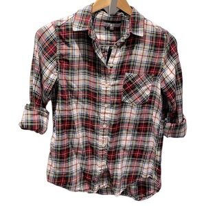 Uniqlo plaid flannel soft button shirt - Size XS, soft 100% cotton